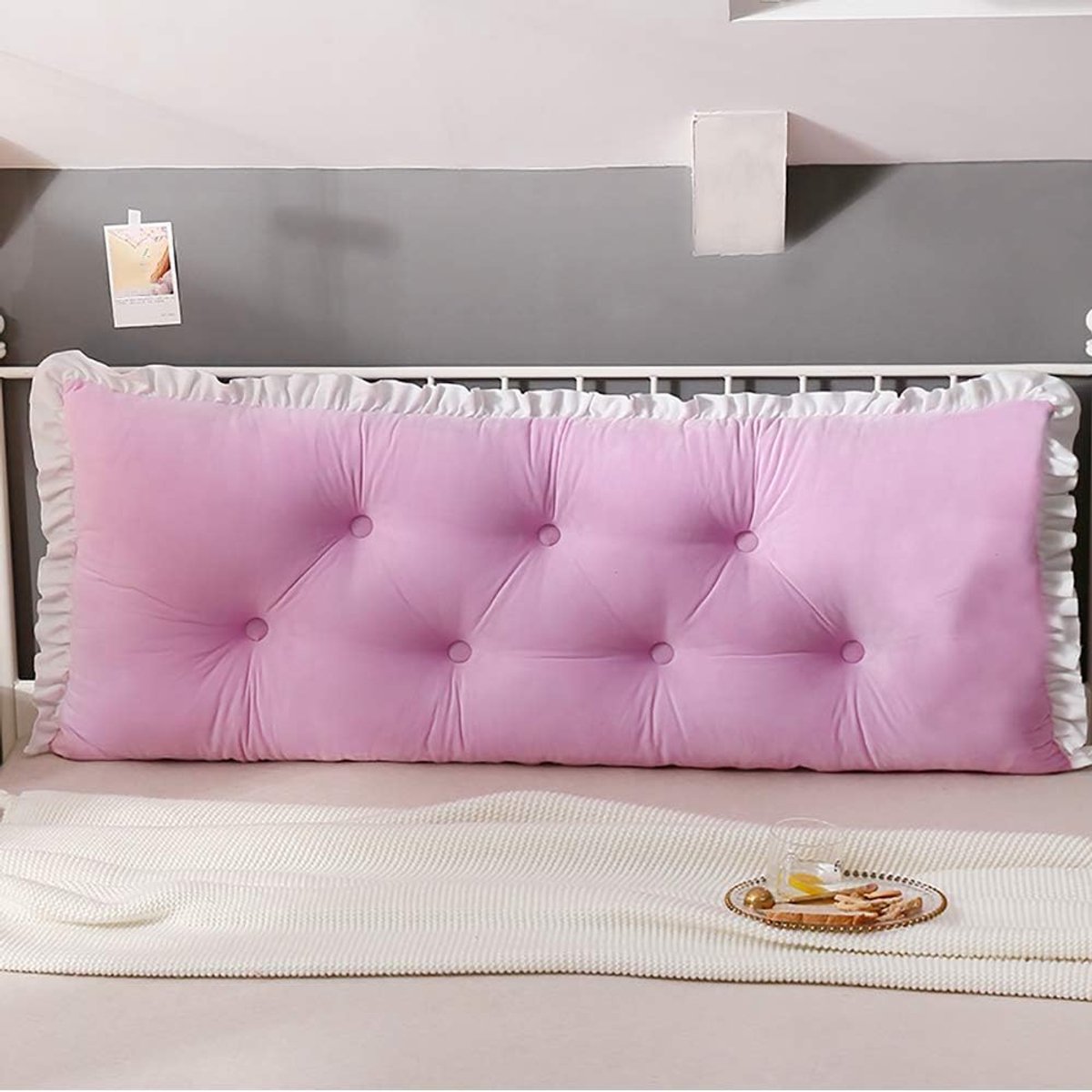 Leeskussen Bed Rest - Steunkussen Hotelkwaliteit - Ontspannen Lezen - Afneembare Hoes - 100x50cm - Veelkleurig