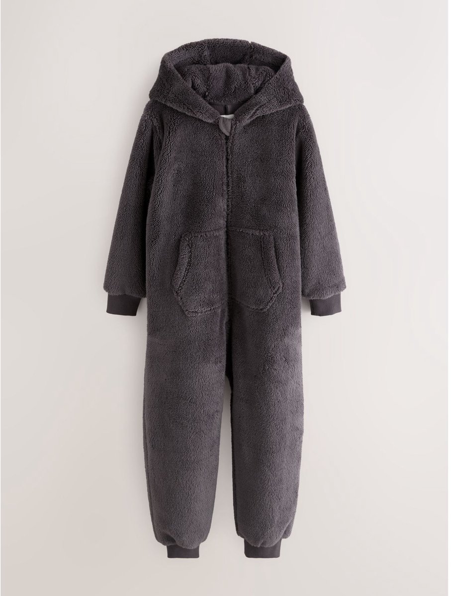 Next - Jongens - Fleece onesie - Grijs