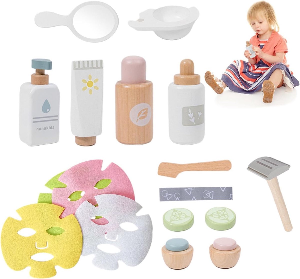 Houten Speelset - Kinder Make-up - Rollenspel - Gladde Afwerking