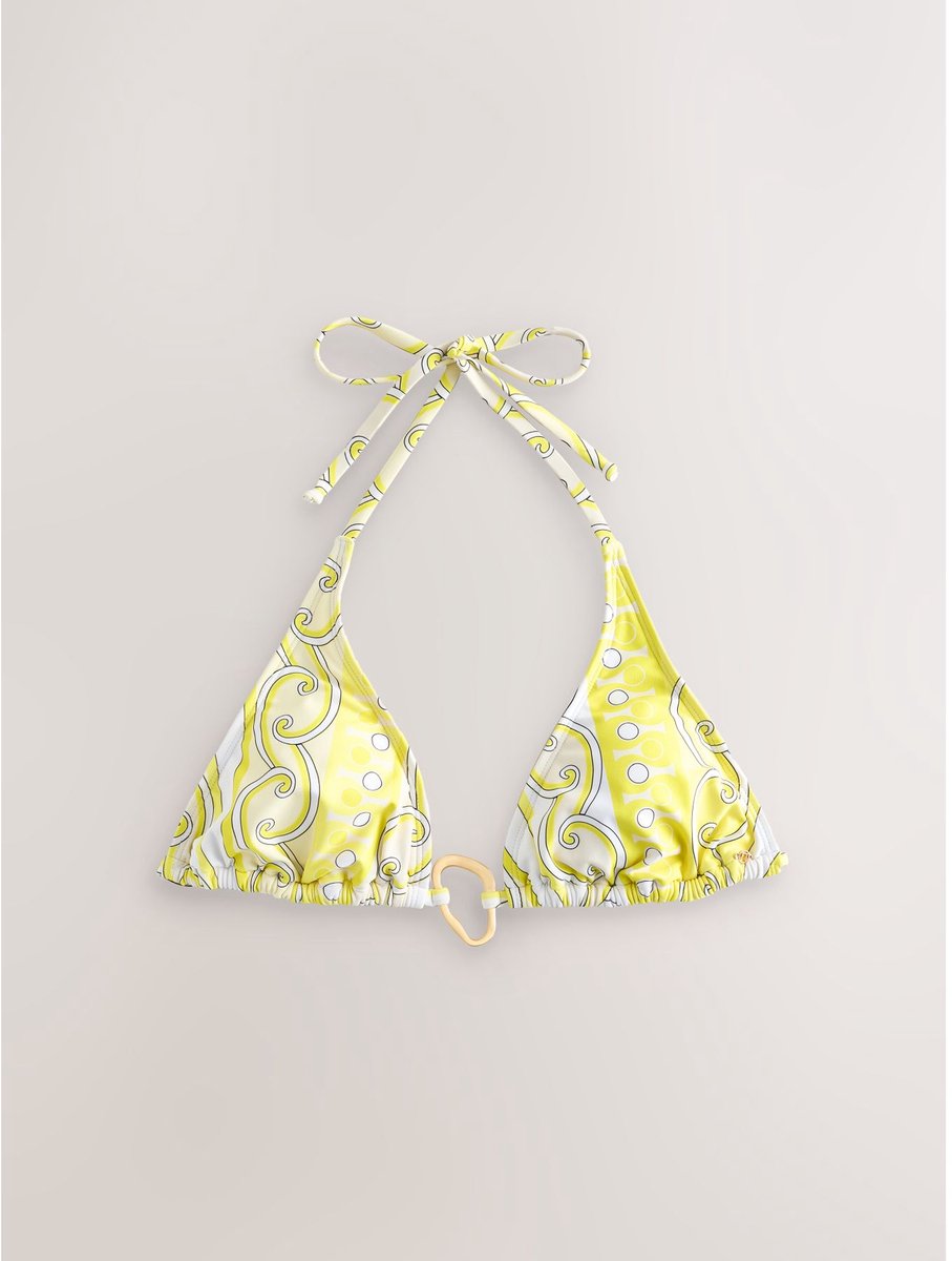 Next - Dames - Driehoekige bikinitop met hardware - Geel