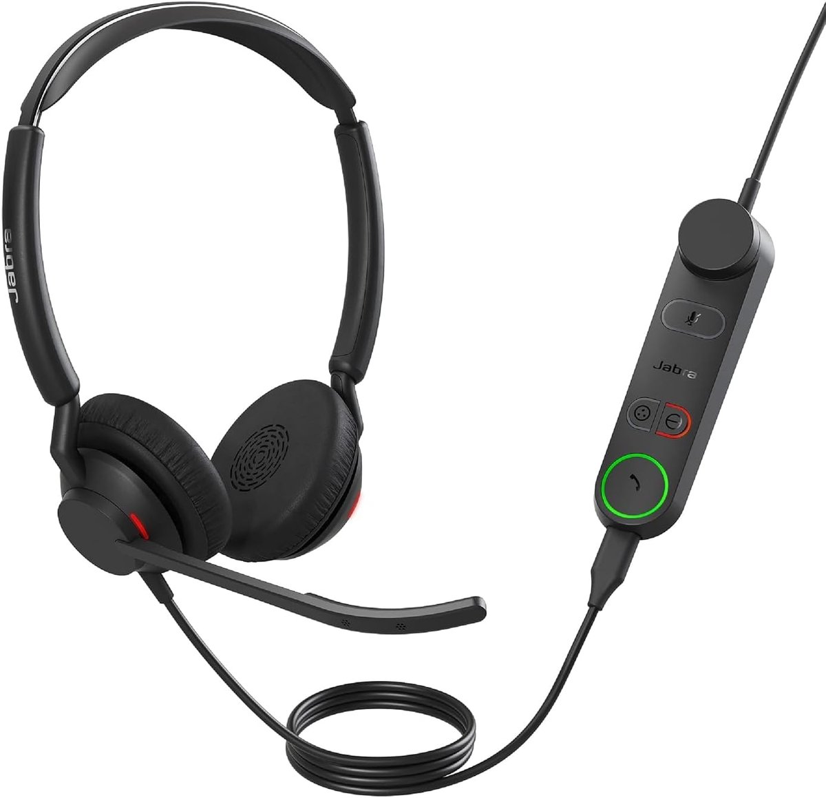 Bedrade Stereo Headset - Communicatie Headset - Professioneel Gebruik - Drie Microfoons - 260 gram - Zwart