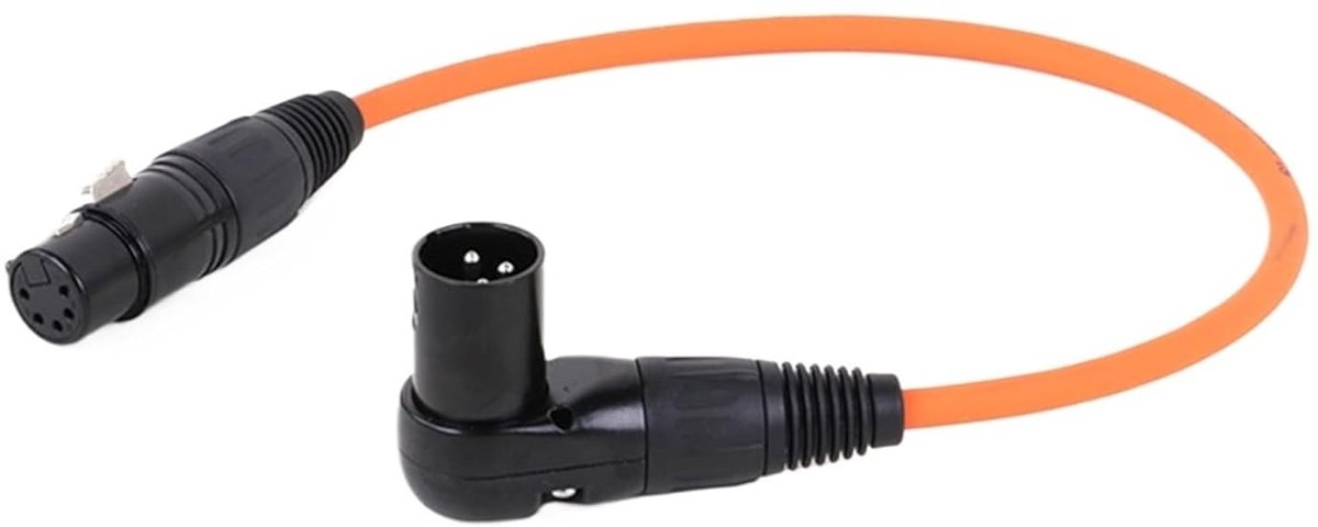 XLR Adapterkabel - Microfoonsnoer - Audio Verbinding - 5-pins naar 3-polig - 1 meter - Oranje