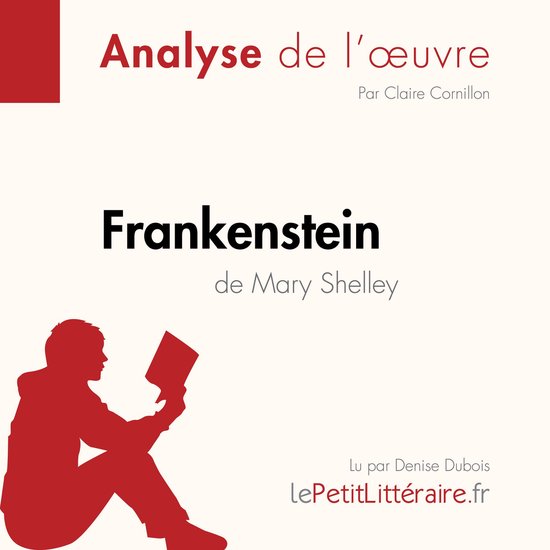 Analyse de l'œuvre Frankenstein de Mary Shelley. Silhouette rouge d'une personne lisant. LePetitLittéraire.fr