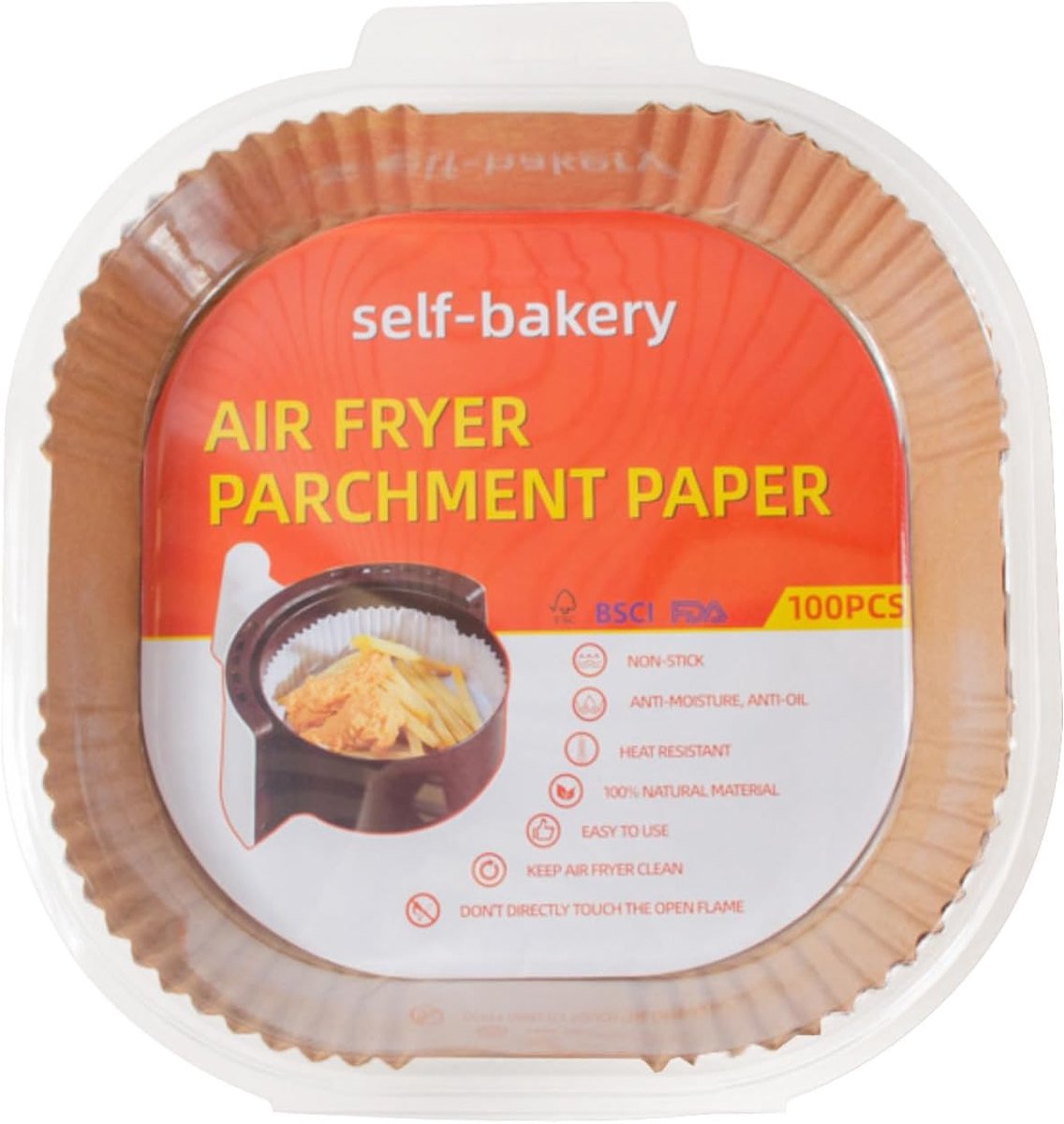 Bakpapier Vellen - Airfryer Accessoires - Gezond Bakken - Niet Plakkerig Ontwerp - 20x20 cm