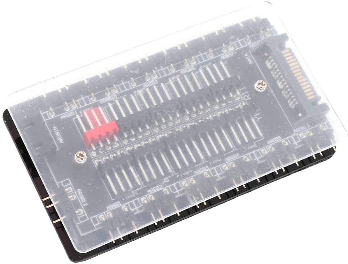 ARGB PWM Hub - Ventilator Controller - PC Behuizing - 10-Weg Aansluiting - 9.5x5.3x1.5 cm