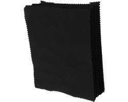Microvezel Doekjes - Lensreiniger - Scherm Reinigen - Krasvrij Resultaat - 17 x 14 cm - Zwart