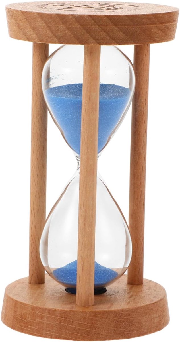 Kinder Zandloper - Visuele Timer - Tandenpoetsen - Educatief Speelgoed - 9x5x5 cm - Blauw