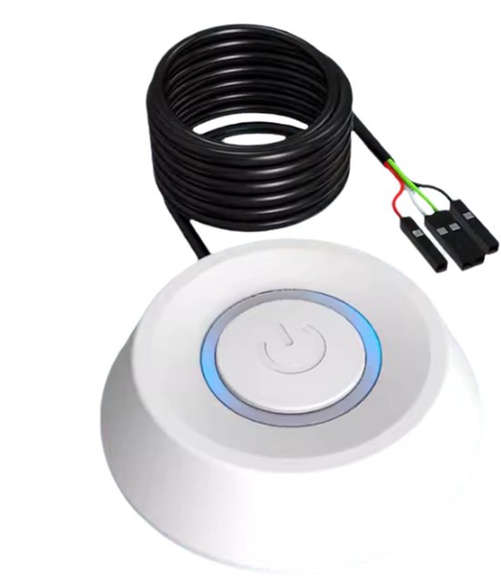 Netzschalter für Desktop Computers PC Einschaltknopf Extern Desktop Computers PC Power Button Externer Computer Netzschalter 1,65m mit LED Licht, Idealer Ersatz von PC-Kastenschalter Netzschalter für Desktop Computers PC Einschaltknopf Extern Desktop Computers PC Power Button Externer Computer Netzschalter 1,65m mit LED Licht, Idealer Ersatz von PC-Kastenschalter