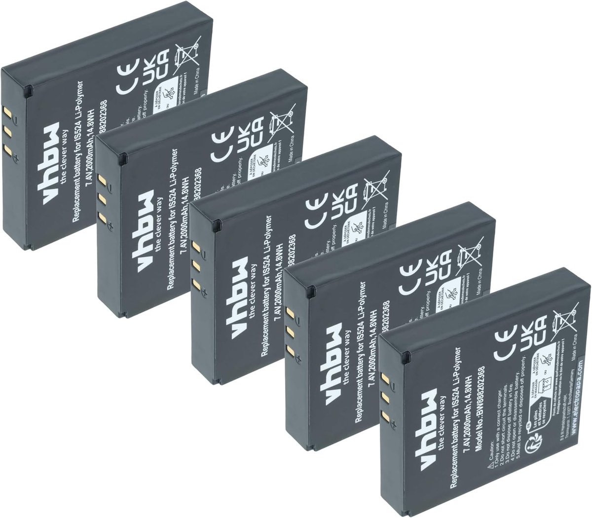 Batterij Pack - Vervangende Accu - Scanner POS - Hoge Capaciteit - 5 Stuks