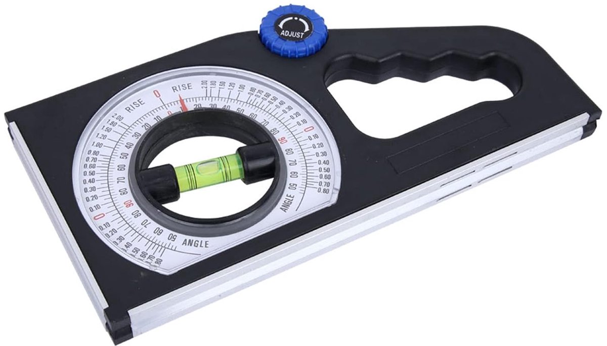 Hellingsmeter - Hoekmeter Schaal - Bouw Projecten - Dubbele Waterpas - 0-180 Graden