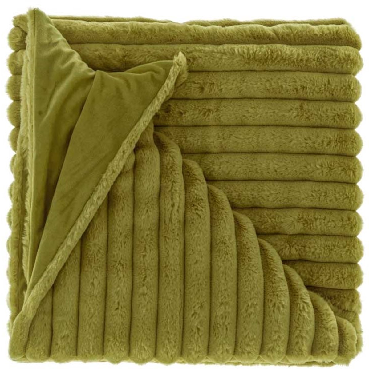 Unique Living Plaid Peppe 150x200cm Moss Green Groen
