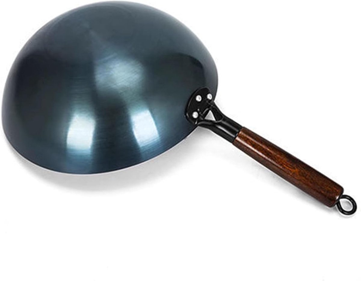 Wok Pan - Roerbakpan Keuken - Snel Koken - Traditioneel IJzer - 36cm Diameter