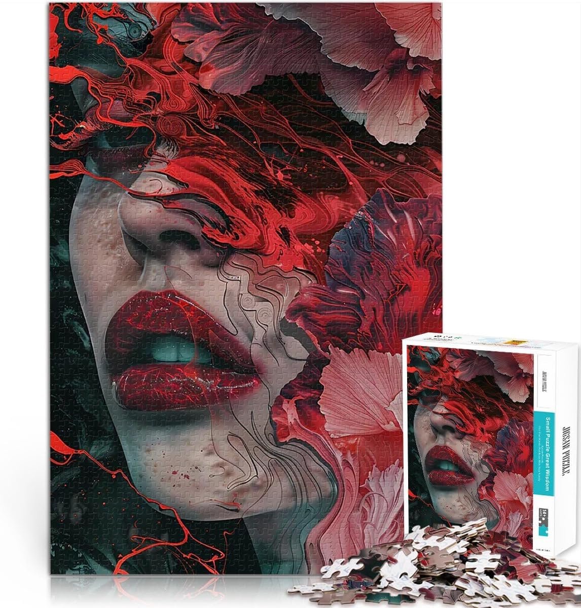 Puzzel 1000 stukjes - Legpuzzel volwassenen - Ontspanning en concentratie - Hoge resolutie print - A3 formaat - Abstract bloemen