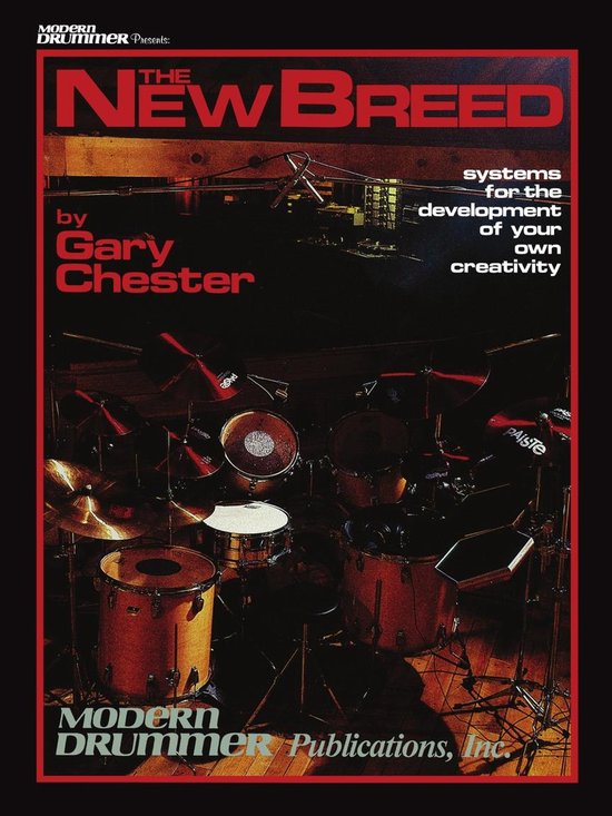 Boek 'The New Breed' van Gary Chester met een drumstel op de cover.