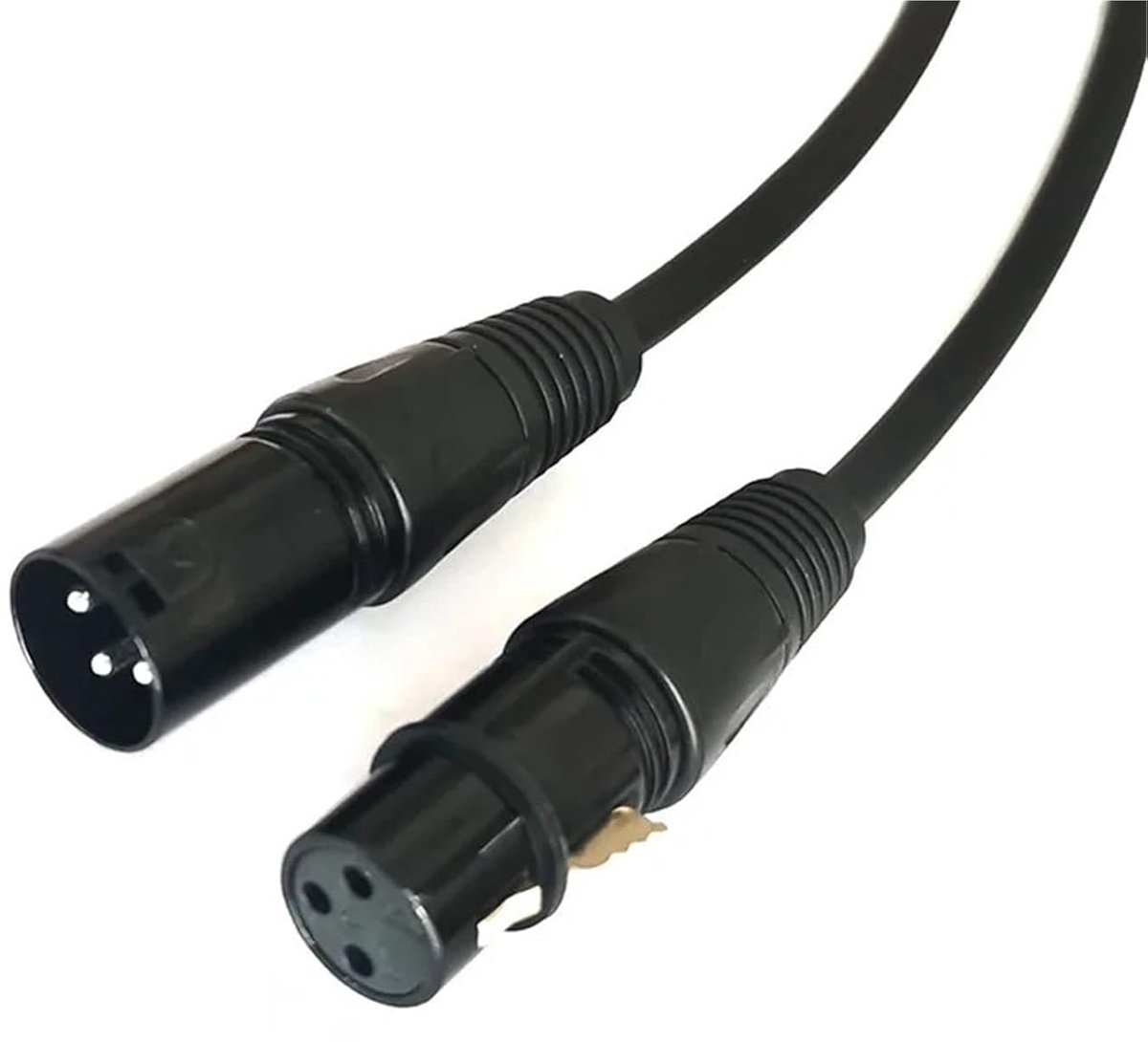 XLR Audiokabel - Microfoonsnoer - Muziek Uitzenden - Afgeschermd OFC Koper - 1 Meter - Zwart