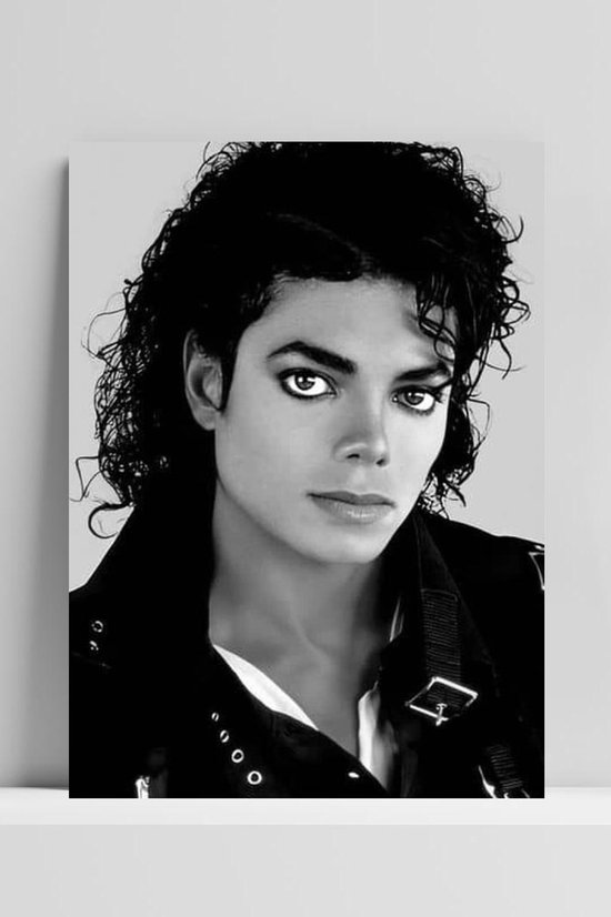 Michael Jackson Affiche - Affiches Musique - Superstar - Portrait - Légende - Plaque Murale Métallique - Avec Système de Suspension - 3mm Aluminium Dibond - DB3856 - Format 60 x 90cm
