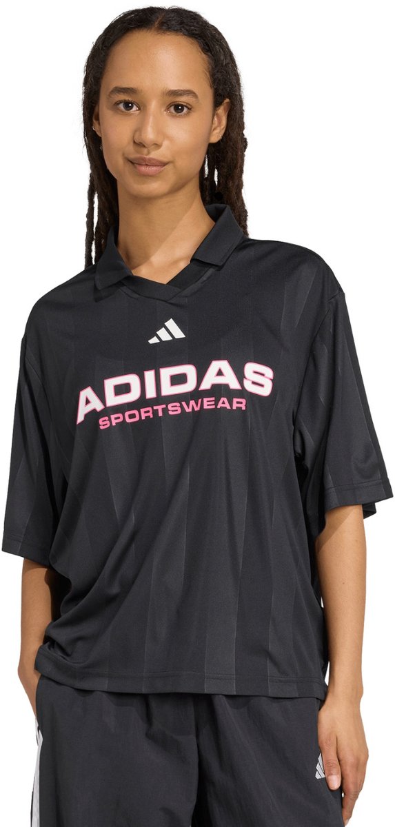 adidas T-shirt damaska Tiro Q4 Poloshirt Zwart - Maat M