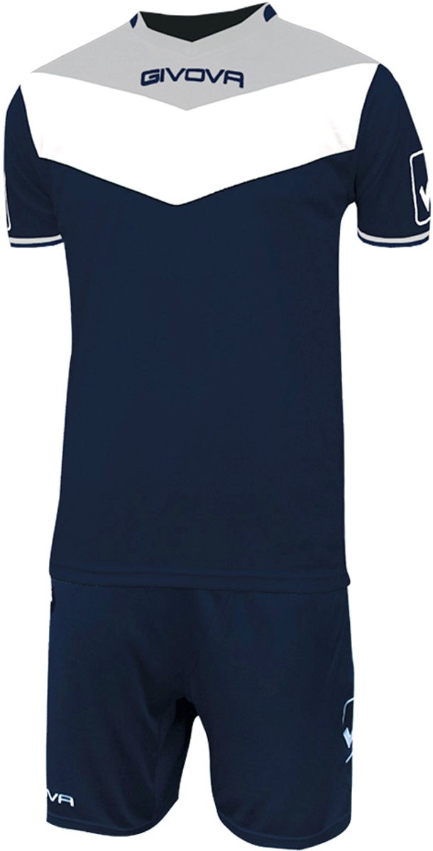 Givova Set Kit Campo Donkerblauw-Grijs KITC53 - Maat S