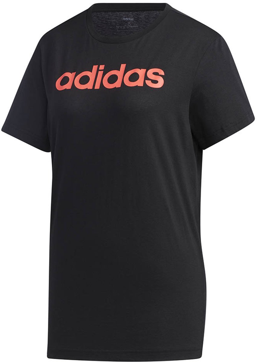 adidas T-shirt Dames Essentials Linear Loose Tee Zwart