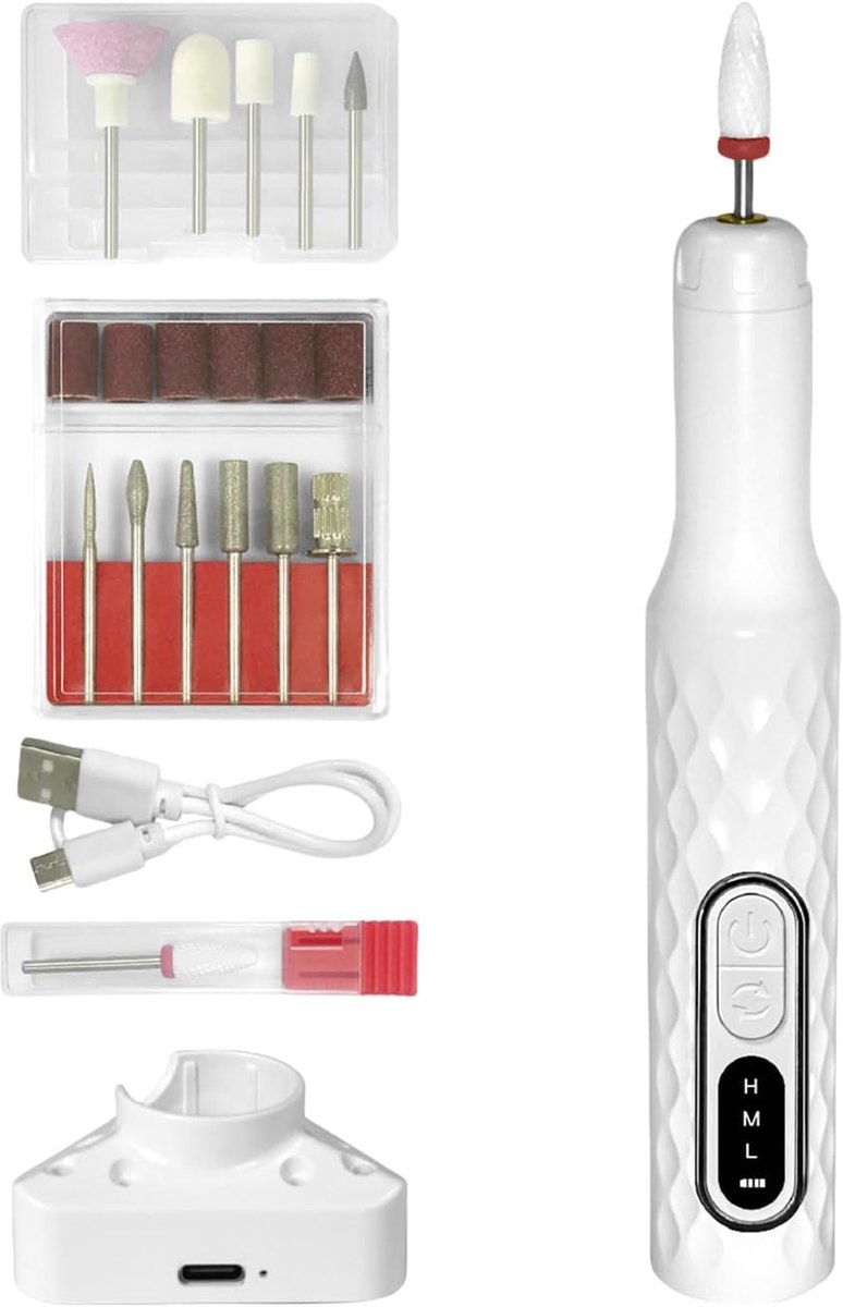 Elektrische Nagelvijl - Manicure Pedicure Machine - Nagelverzorging Thuis - 15.000 Tpm Snelheid - Compact Ontwerp