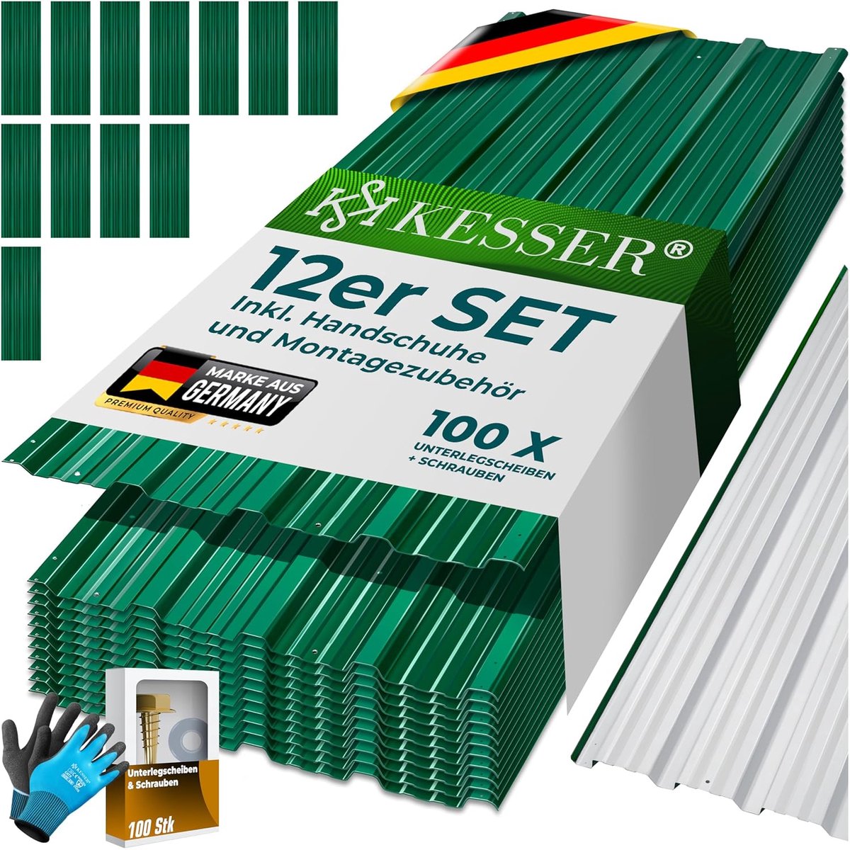 Golfplaten Dakplaten - Geprofileerde Dakpanelen - Dakbedekking Schuur - Verzinkt Staal 0.2