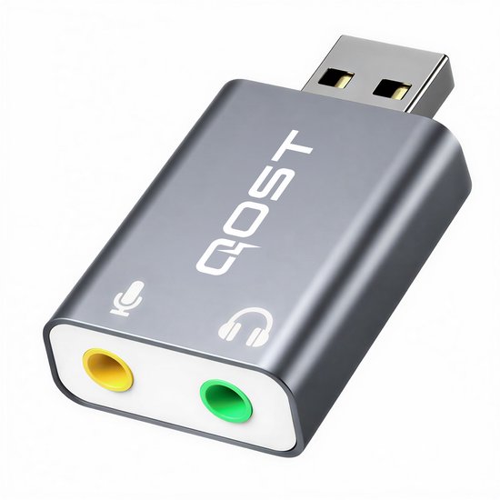 Qost Externe USB (3D) Geluidskaart Adapter