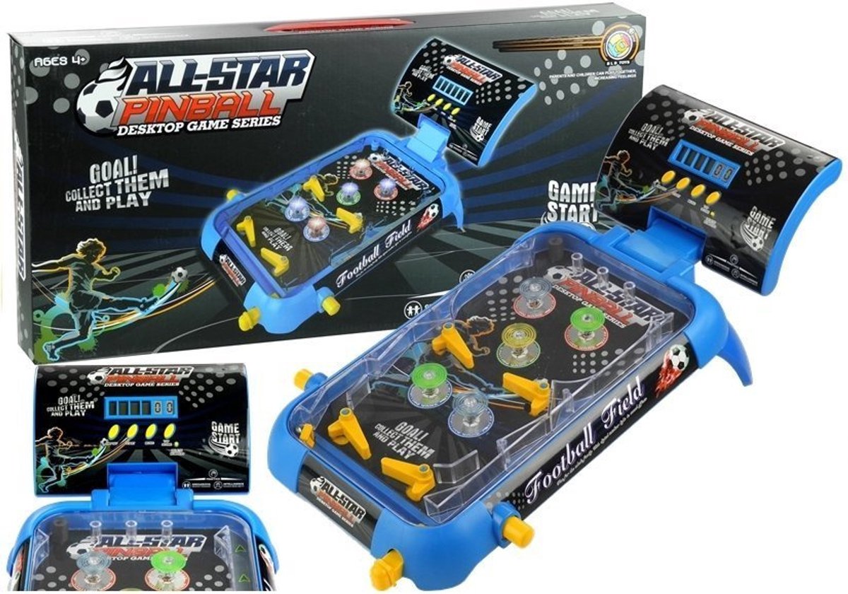 Playos® - Flipperkast - met Licht en Geluid - Scorebord - 53,5 x 24 x 9,5 cm - Pinballmachine - Pinball - Arcade - Speelgoed