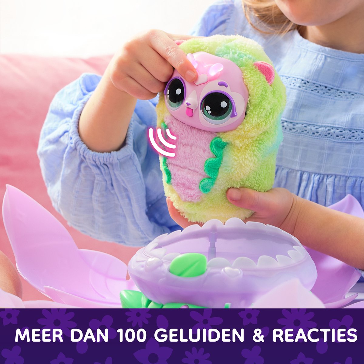 Bloomables - Puppyfly - interactief speelgoed en bloem met herhaalbare onthulling en transformatie, meer dan 100 geluiden en reacties (stijlen variëren) — cadeau in Spellen & Speelgoed - foto 7