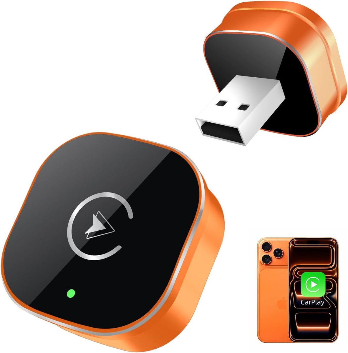 Draadloze CarPlay Adapter - Auto Entertainment - Navigeren Zonder Kabels - Snelle Verbinding - Compact Ontwerp - Zwart