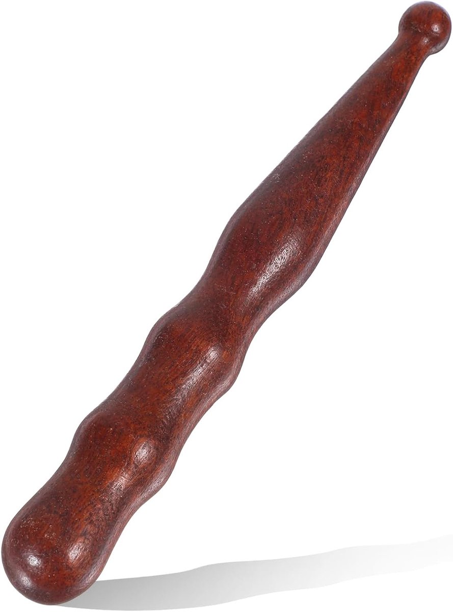 Massage Pen - Drukpunt Tool - Lichaam Ontspannen - Natuurlijk Hout - 14.2 cm Lengte - Houtkleur