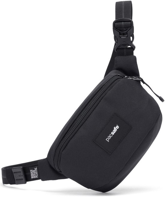 Pacsafe GO Sling tas - RFID - Anti-diefstal - Waterafstotend - Gerecycled - Festivaltas - Jet Black