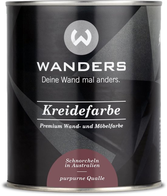 Blik Wanders Kreidefarbe, purpur Qualle.