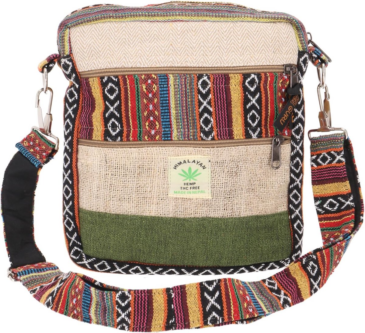Boho Patchwork Schoudertas / Crossbody Tas van Hennep & Katoen Uniseks