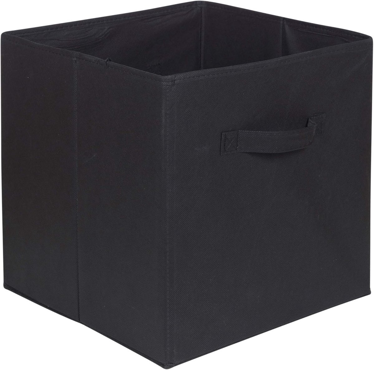 4 stuks opvouwbare stoffen opbergdozen - opbergkubussen - zwart