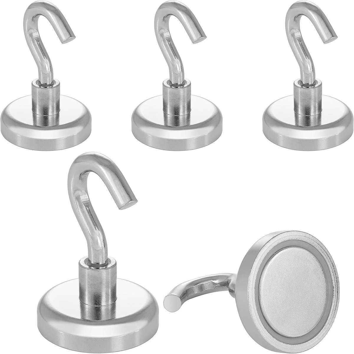Set van 5 Extra Sterke Neodymium Magnetische Haken (36kg)