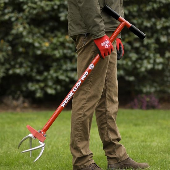 3-in-1 Tuingereedschap: Grondwoeler, Cultivator en Onkruidsteker met Zwarte Grip van Merkloos	 — afbeelding 3