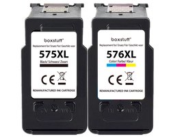 Boxstuff Inkt geschikt voor Canon PG-575 XL + CL-576 XL - Pack Kleur en Zwart