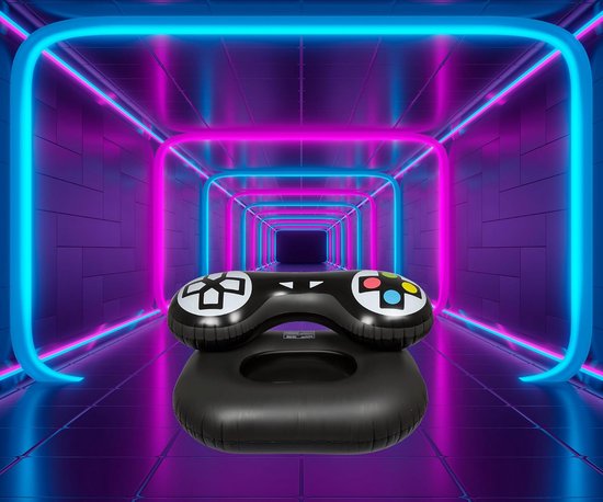 Opblaasbare Fauteuil - Zetel Game Zwart - Ontspannen Gaming - Uniek Controller Design - 32 x 30 x 5cm - Zwart — afbeelding 2