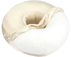 Luxe Satijnen Donut Kussen met Gaten voor Oorpijn en Zijslapers