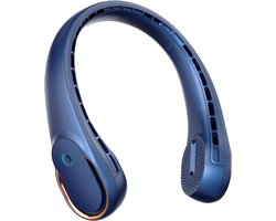 Nekventilator Draagbare Persoonlijke Ventilator - 4000mAh Sterke Wind 360° Koeling - Geen Haarophoping Dubbelzijdige Luchtstroom - Snel opladen Lange Gebruiksduur Anti-slip - Cadeau voor Dames, Mannen - Zwart - 1 Stuk