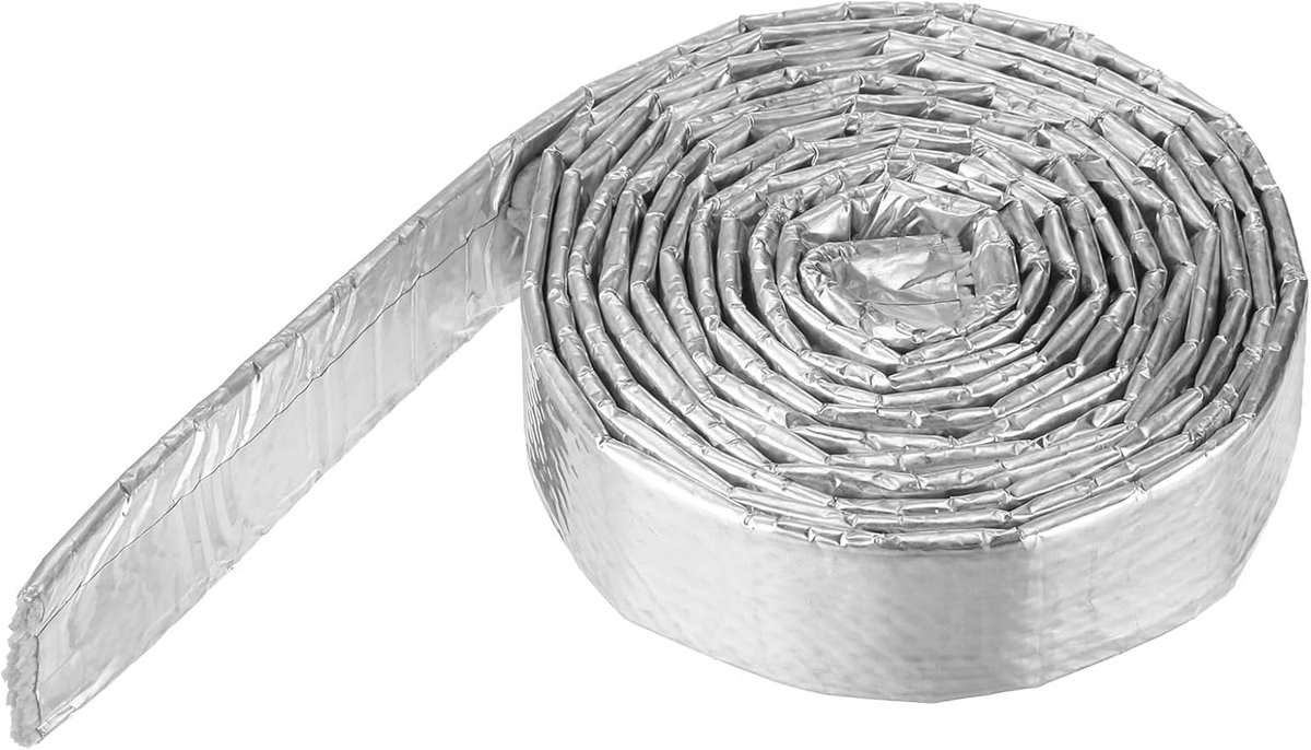 Hittebestendige Isolatiemantel voor Leidingen en Kabels - Aluminium & Glasvezel - 1/2 Inch (12mm) Diameter