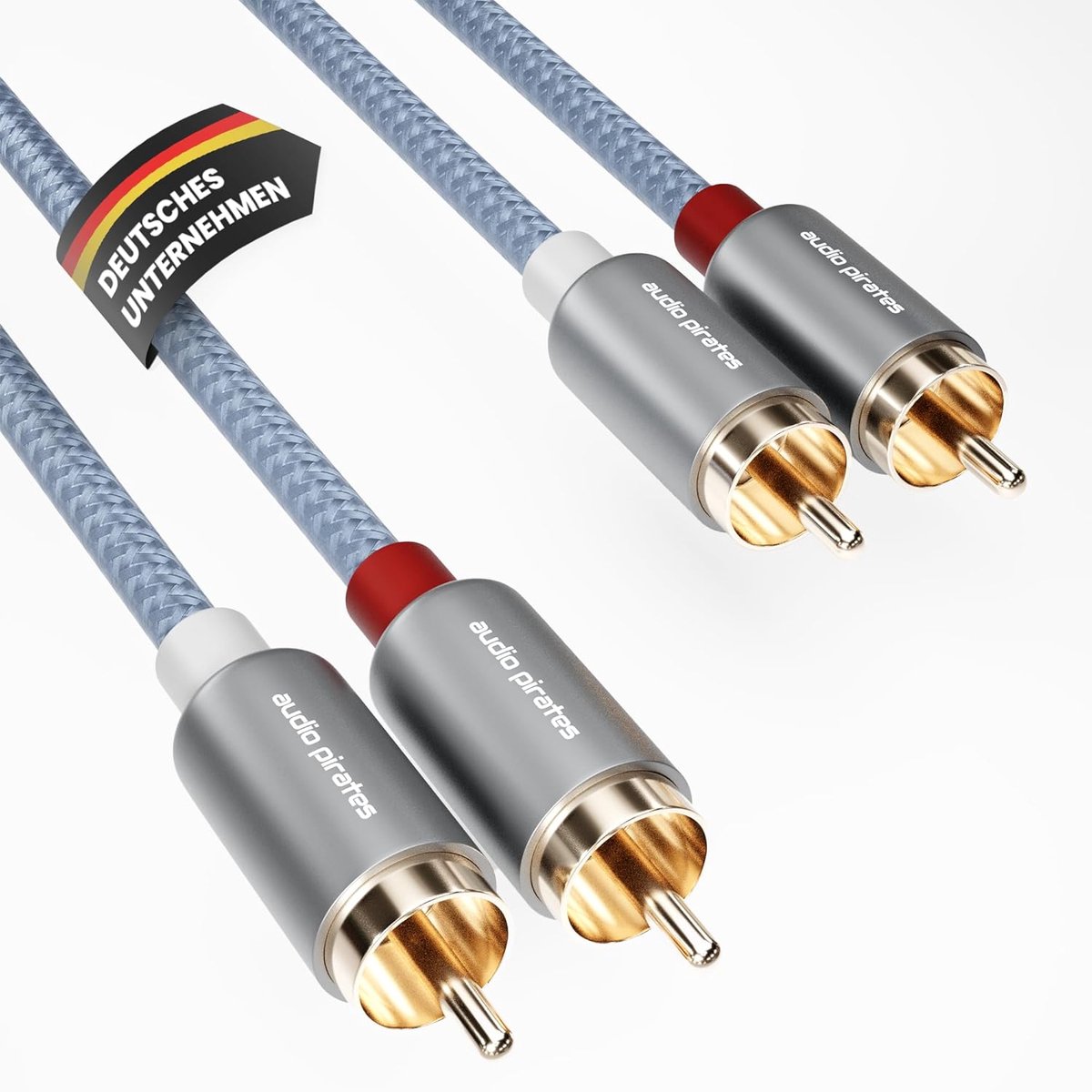 RCA Kabel - Audio Kabel - Verliesvrije Audio - Vergulde Stekkers - 1 Meter - Zwart