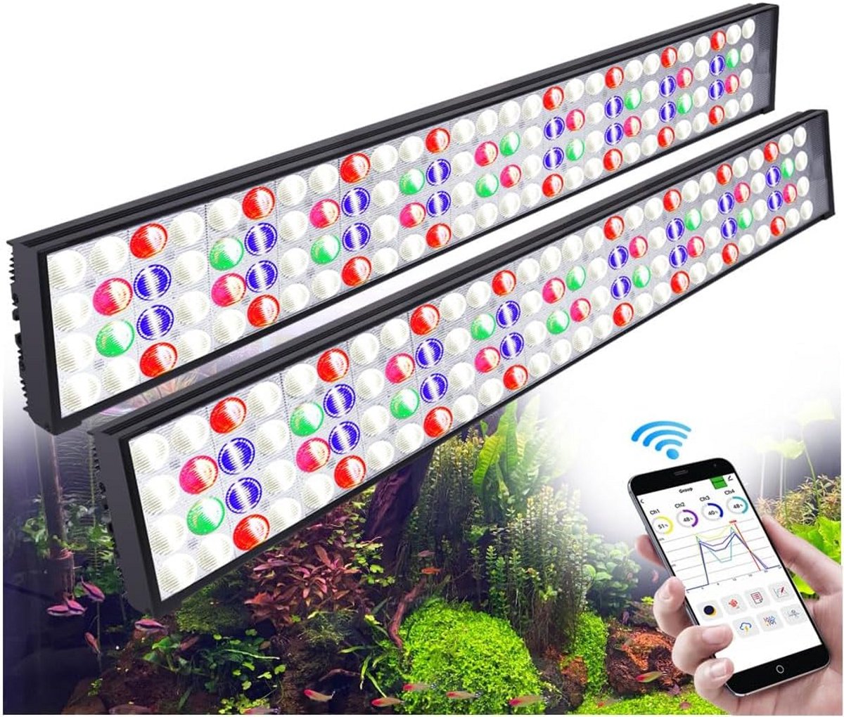 Krachtige Full Spectrum LED Verlichting voor Zoetwater Aquarium (150-200 cm) - 180W