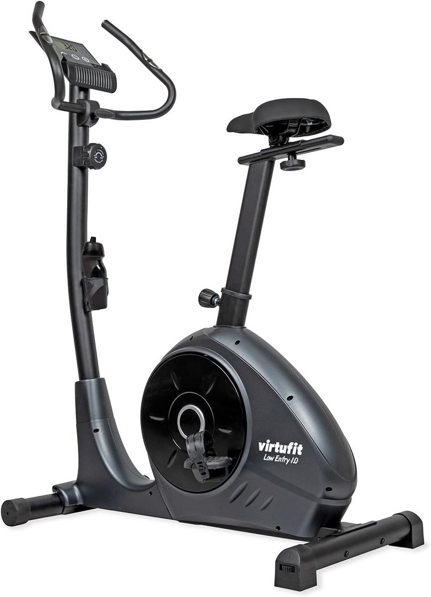 Hometrainer Fiets - Indoor Fiets - Thuis Trainen - Lage Instap - 143 cm Hoog - Zwart