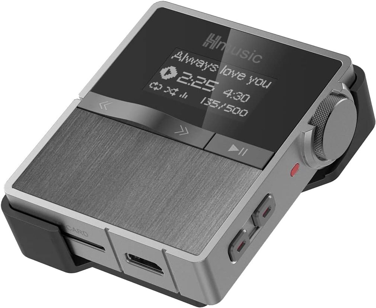 Compacte HiFi MP3-speler met Bluetooth, lossless geluid en 16GB geheugen, uitbreidbaar tot 128GB
