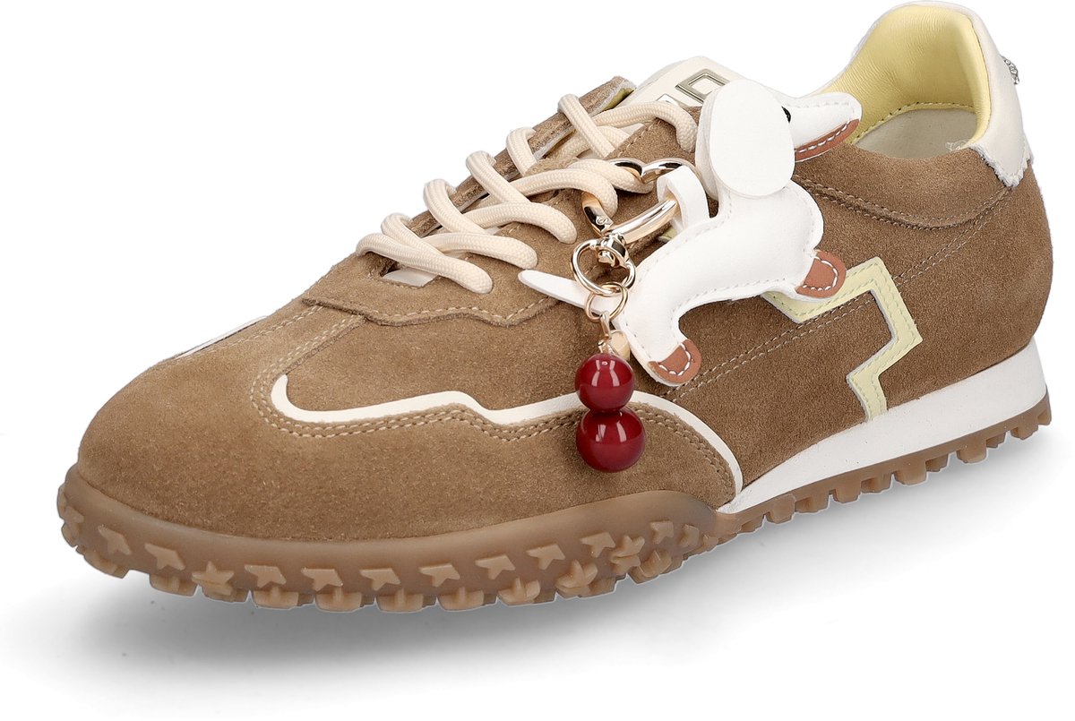 GIO+ Cielo Sneakers - Leer - Dames - Cognac - Maat 41