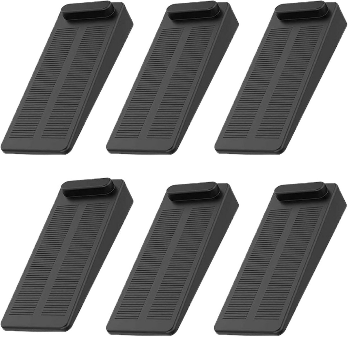 Set van 6 Antislip Deurwiggen voor Alle Harde Vloeren - Verstelbare Deurstoppers