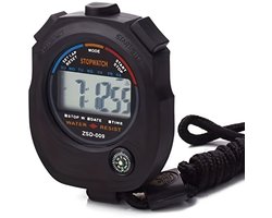 Livé® Zwart Digitale Sport Stopwatch – Alarm en Countdown
