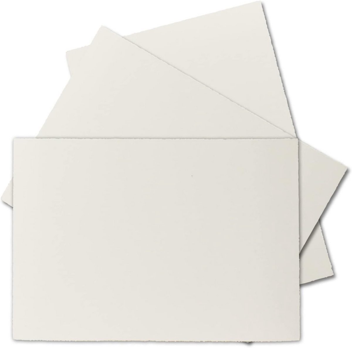 75 Vintage Kaarten DIN A6 (105x148mm) - Zuurvrij Echt Papier Kwaliteit - Antiek Wit Halfmat