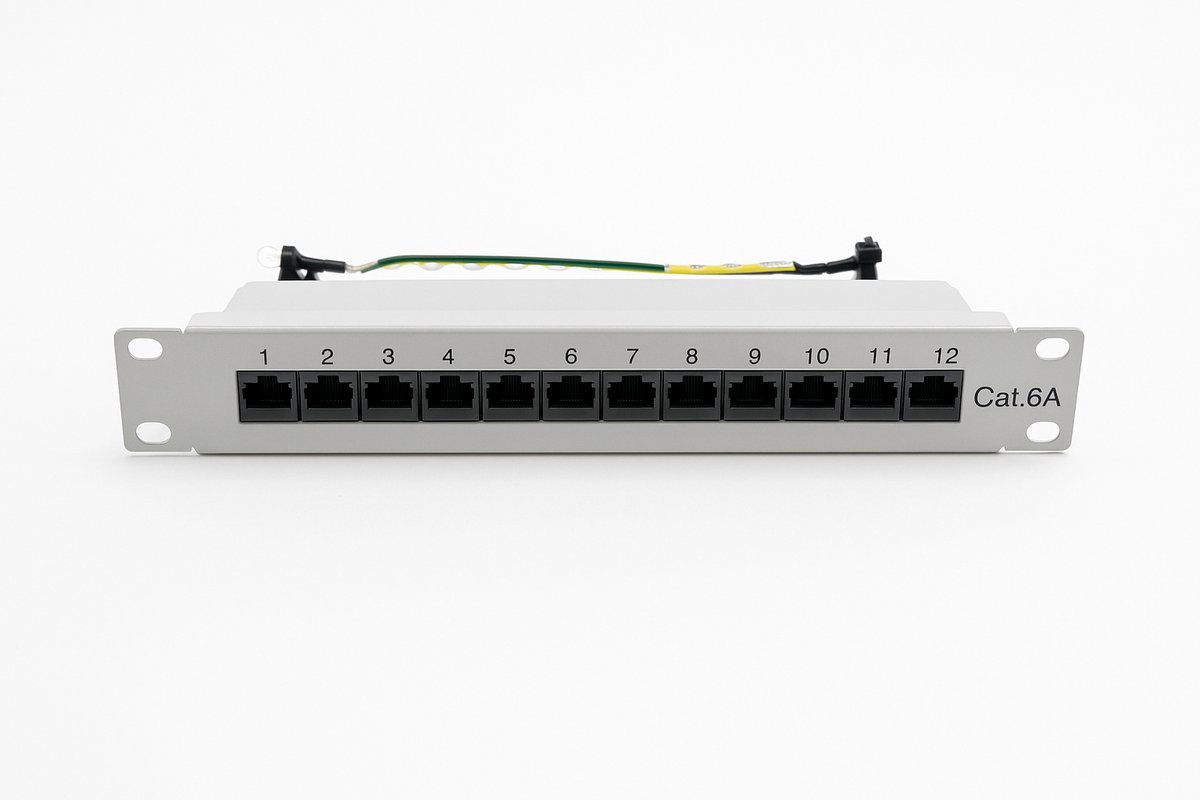 Danicom Cat6a 10 inch 12 poorts STP patchpaneel